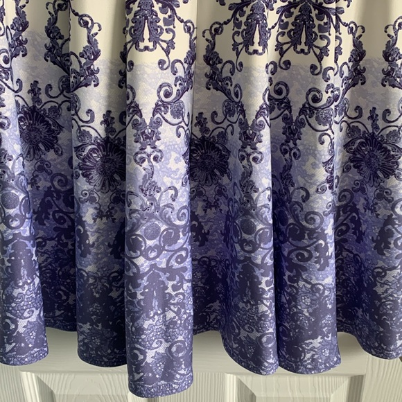 NWOT White purple ombré lace print women summer dress size 12 - Picture 3 of 3